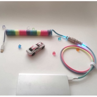 (ORDER ) Dây cáp customs bàn phím cơ - 1 đầu kết nối kèm led