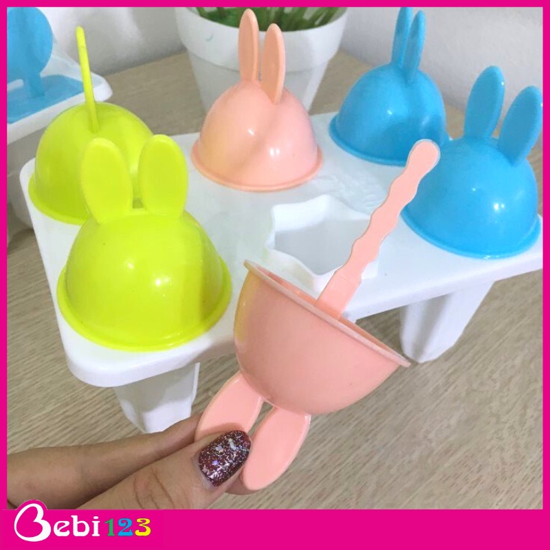Khuôn kem 3 màu, 6 cây nhựa Việt Nhật cho bé