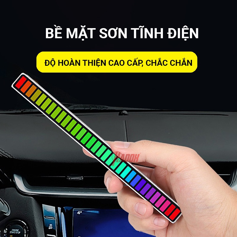 Thanh đèn led rgb nháy, cảm ứng theo nhạc, 16 triệu màu dùng để trang trí, bàn làm việc, phòng ngủ, đèn led tiktok