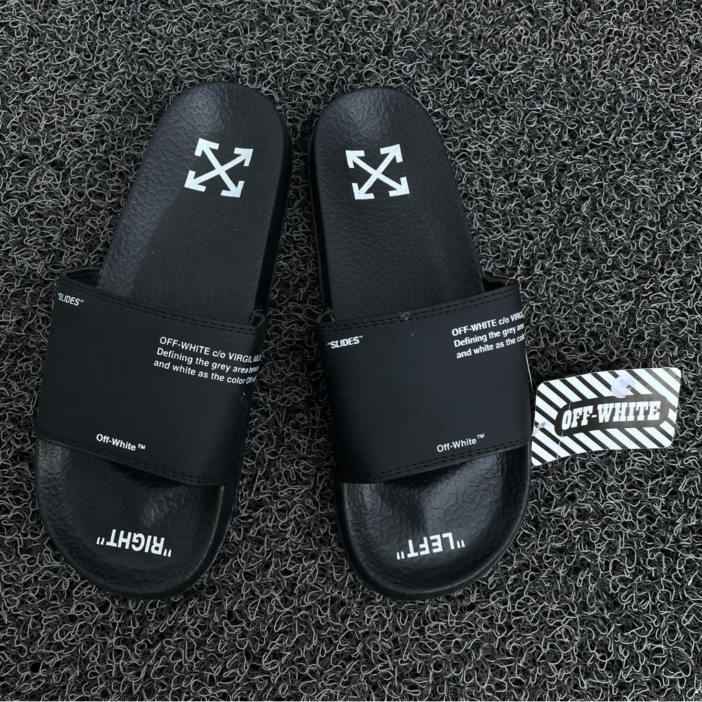 OFF-WHITE Giày Sandal Nam Màu Trắng Đen Thời Trang