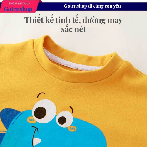 Áo nỉ trẻ em, áo thun cho bé chính hãng Linkcard chất nỉ cao cấp cực mềm mịn an toàn cho da bé