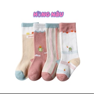 ❌4 ĐÔI❌TẤT CAO CỔ NHIỀU MÀU CHO BÉ