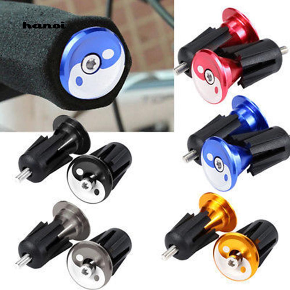 Bộ 2 nắp nút chặn gắn tay lái xe đạp bằng hợp kim nhôm chất lượng cao kèm phụ kiện