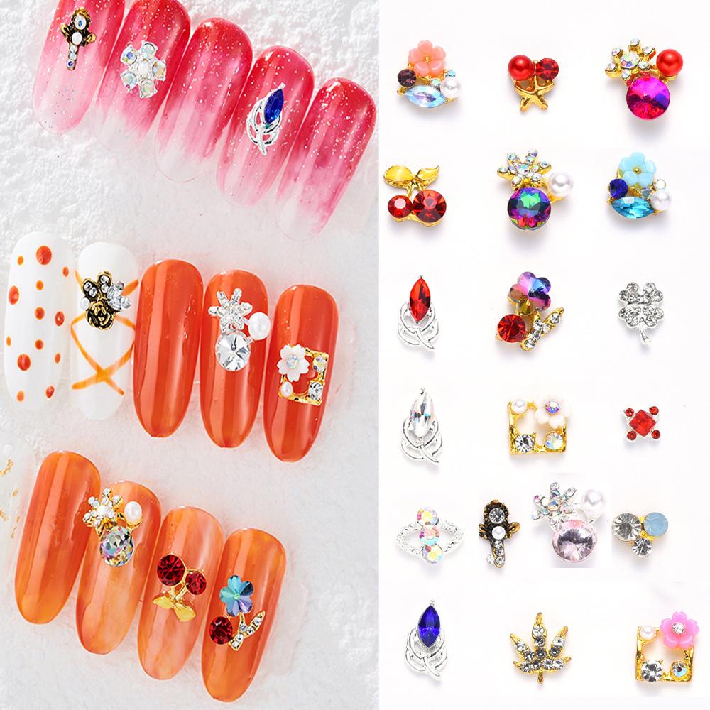 OCEANMAP Phụ Kiện Đá Đính Trang Trí Móng Tay 3D Dễ Thương Cho Nữ