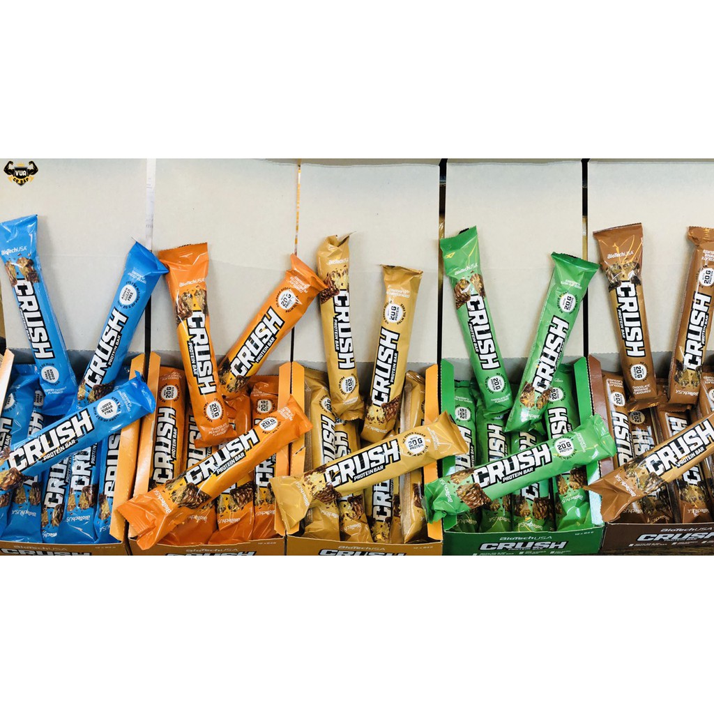 Thanh Protein Crush Bar BiotechUSA – Hộp 12 Thanh