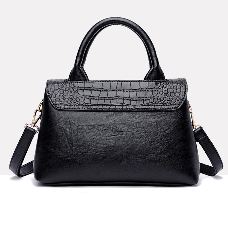 Túi đeo vai IELGY trơn màu họa tiết cá sấu hợp thời trang cho nữ