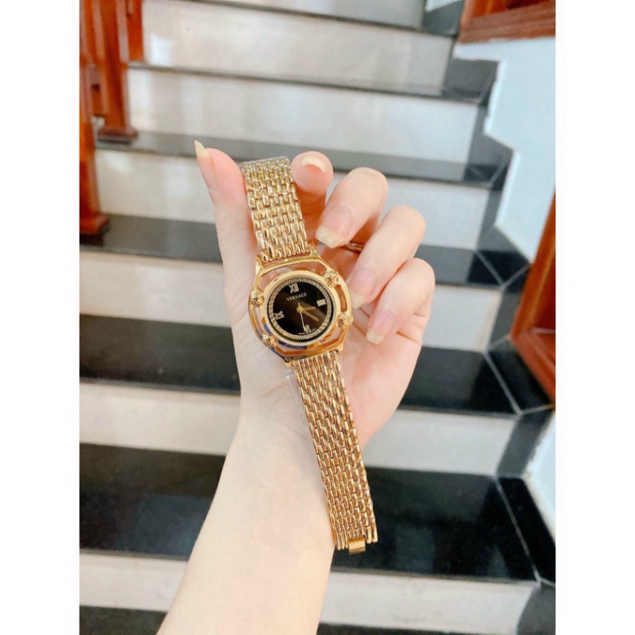 Đồng hồ nữ VERSACE dây kim loại thiết kế tinh tế hợp gu thời trang giới trẻ, chống nước, bảo hành 12 tháng | BigBuy360 - bigbuy360.vn