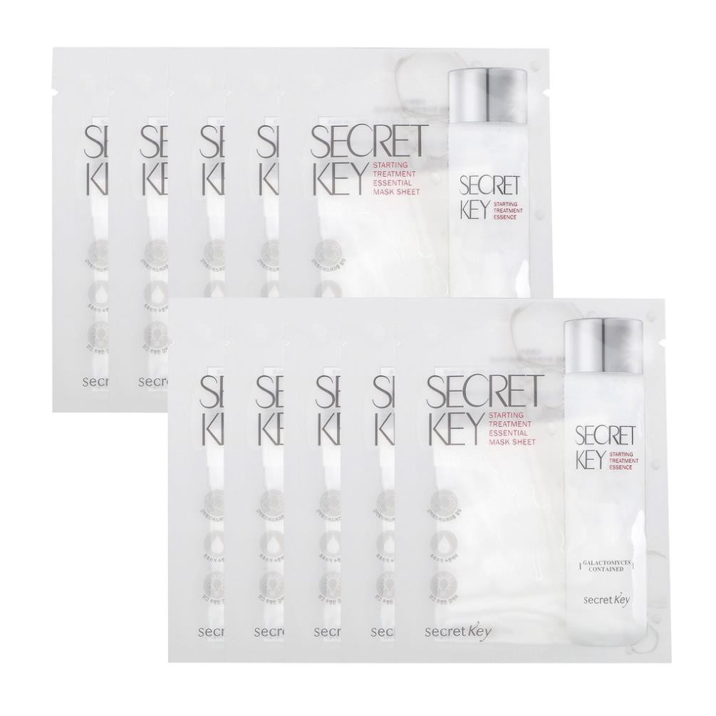 Hộp 10 miếng mặt nạ giấy dưỡng da Secret key Starting Treatment Essential Mask Pack
