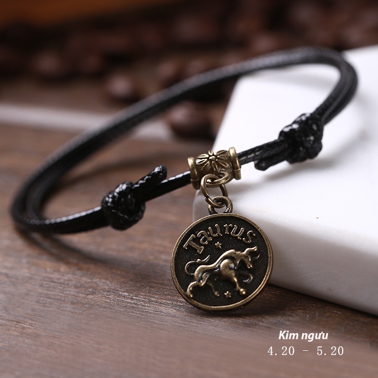 Vòng tay Bella925 vòng tay 12 cung hoàng đạo unisex mật ngữ 12 chòm sao