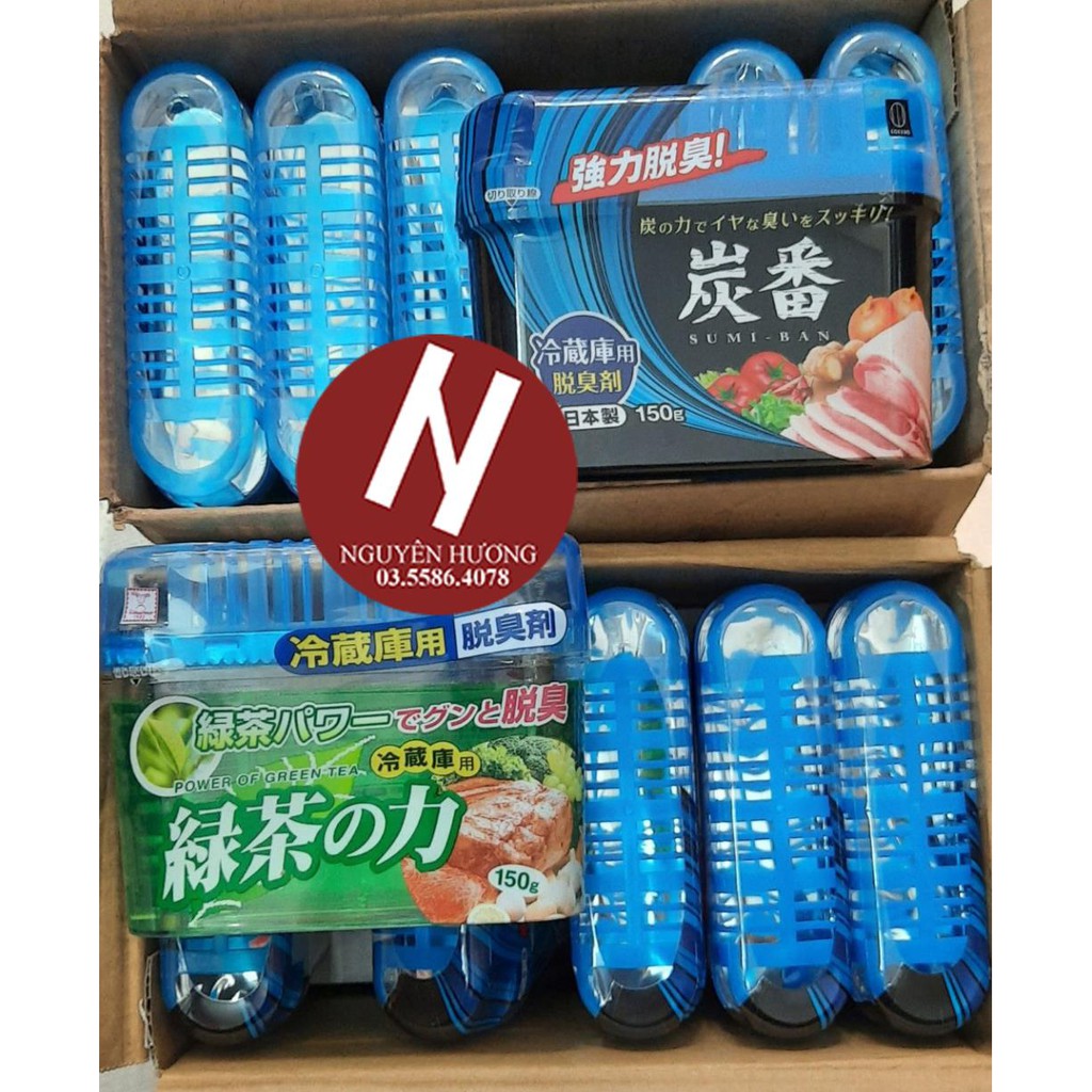 Khử mùi tủ lạnh Nhật Bản | than hoạt tính và trà xanh