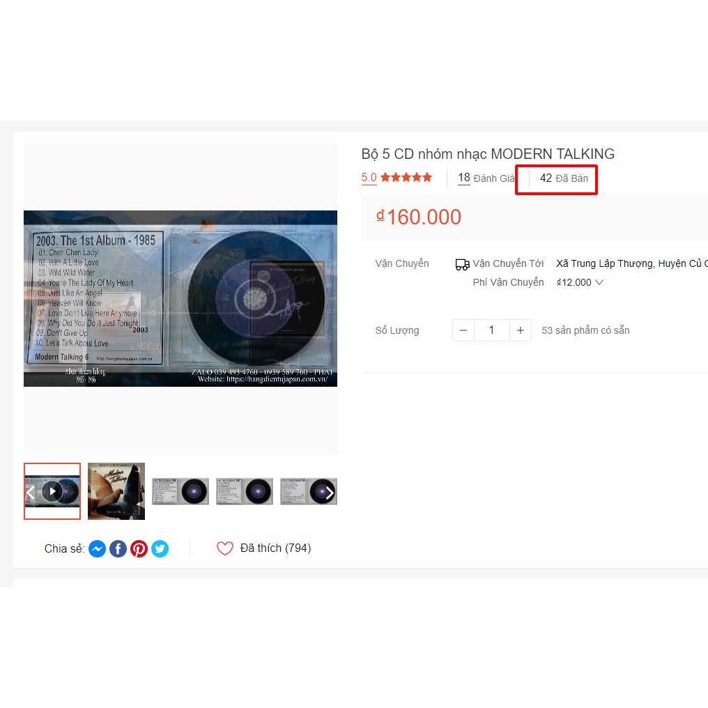 Bộ 5 CD nhóm nhạc MODERN TALKING như hình