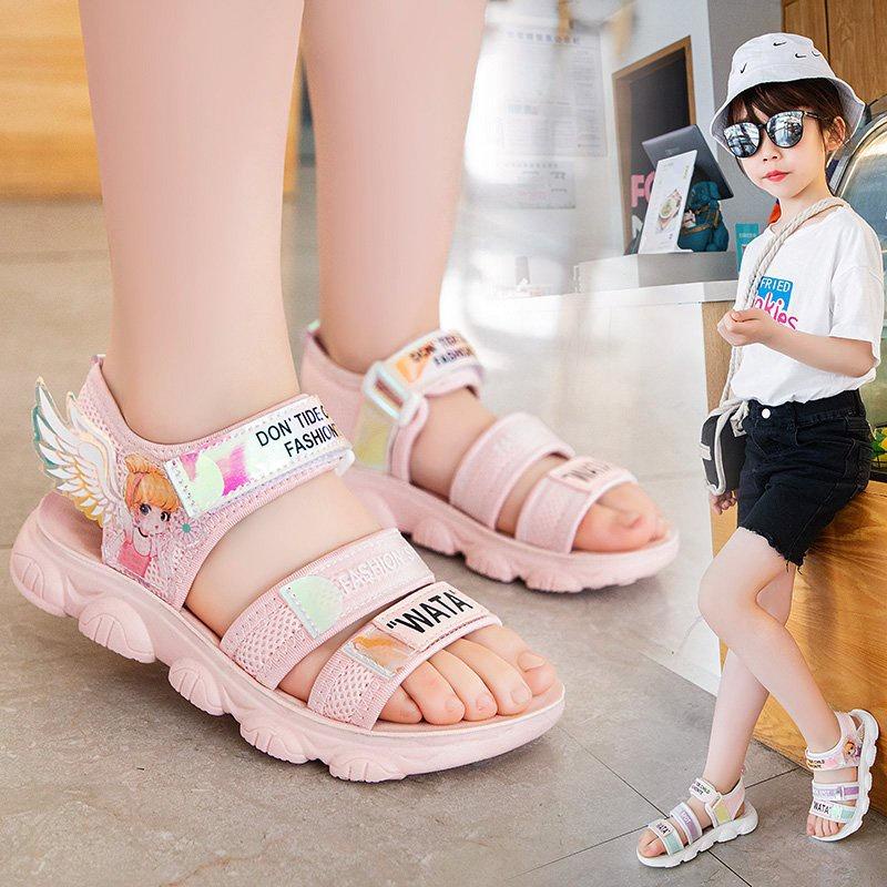 Sandal cho bé gái giày đi học bé gái dép quai hậu công chúa quai ngang trẻ em 4-15 tuổi [SDG24]