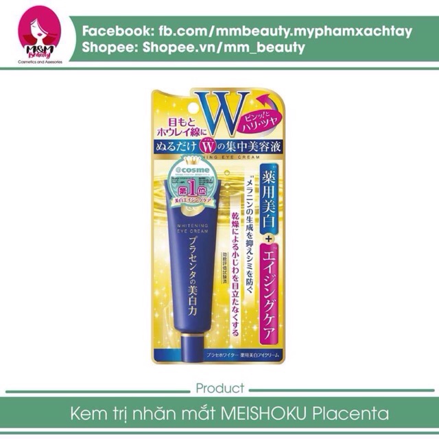 Kem MEISHOKU  Placenta cải thiện nhăn mắt.