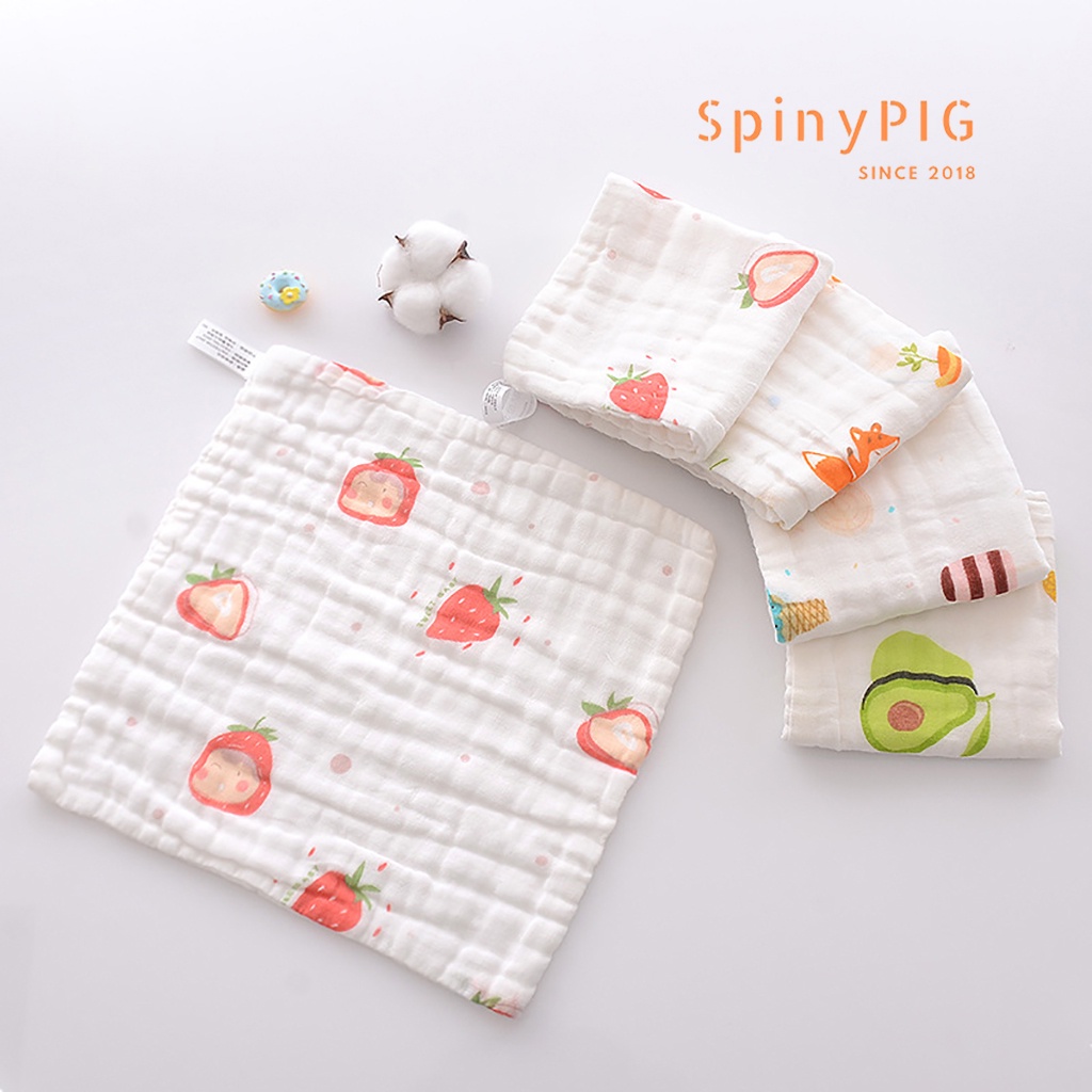Set 5 khăn mặt xô cho bé 6 lớp mềm nhiều hoạ tiết cho bé trai bé gái