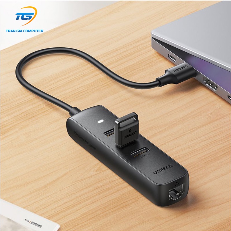 Cáp USB 2.0 sang Lan 10/100Mbps, 3 cổng USB 2.0 Ugreen 20984