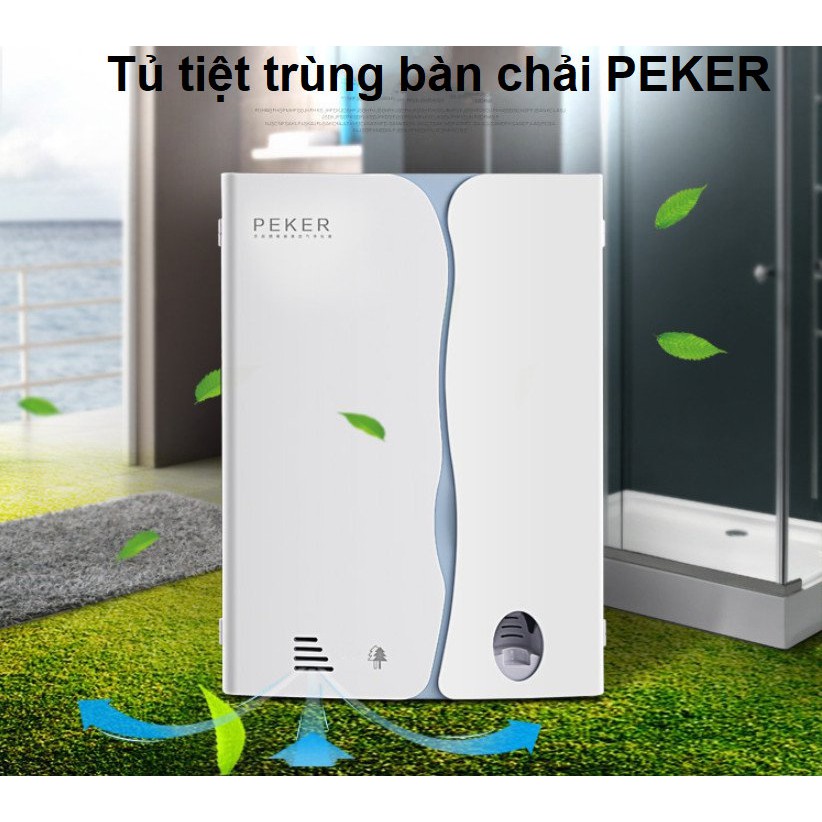 Tủ tiệt trùng bàn chải PEKER®️ dán tường 12W 220v (Trắng) - Home and Garden