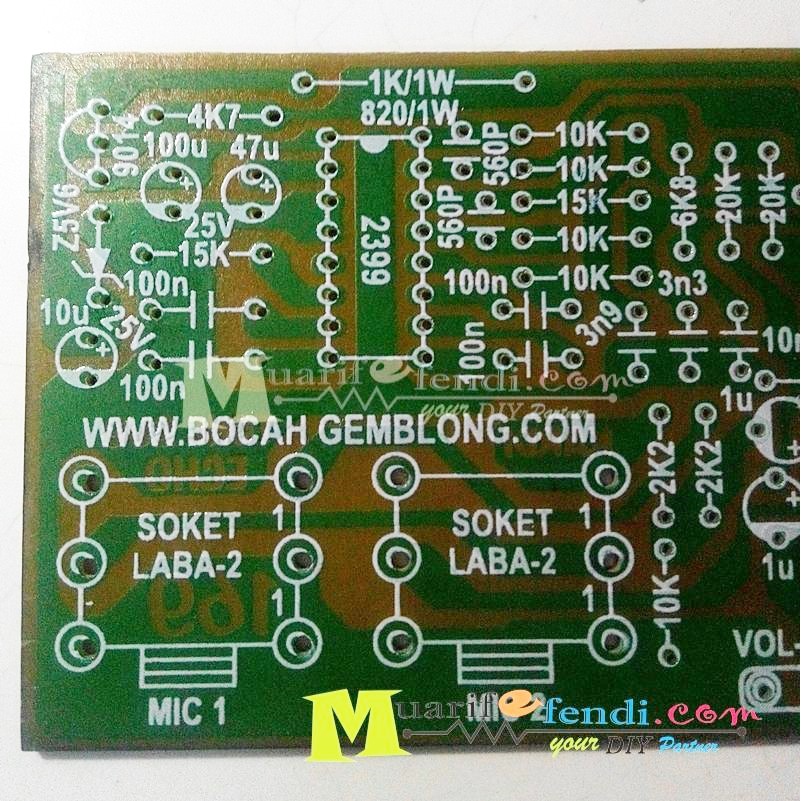 Bảng Mạch Điều Khiển Âm Thanh Nổi Pcb Plus Mic Echo Pt2399 Kardi