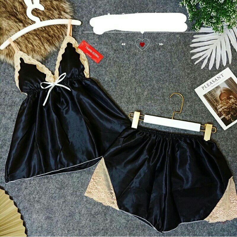 Bộ đồ ngủ 2 dây sexy cho phái nữ rẻ đẹp💕hàng y hình💕