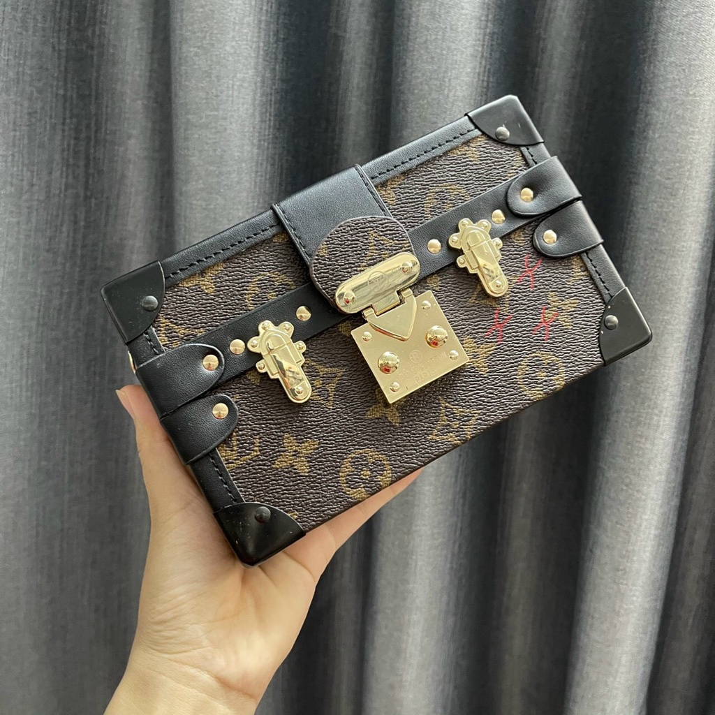 Túi lv cốp vuông size 20 kèm dây da đeo chéo