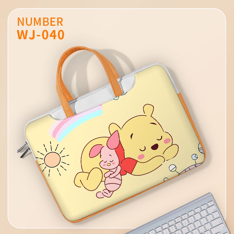 Túi đựng máy tính xách tay màu cam dễ thương 13-17 inch Ba lô Tote Hộp đựng