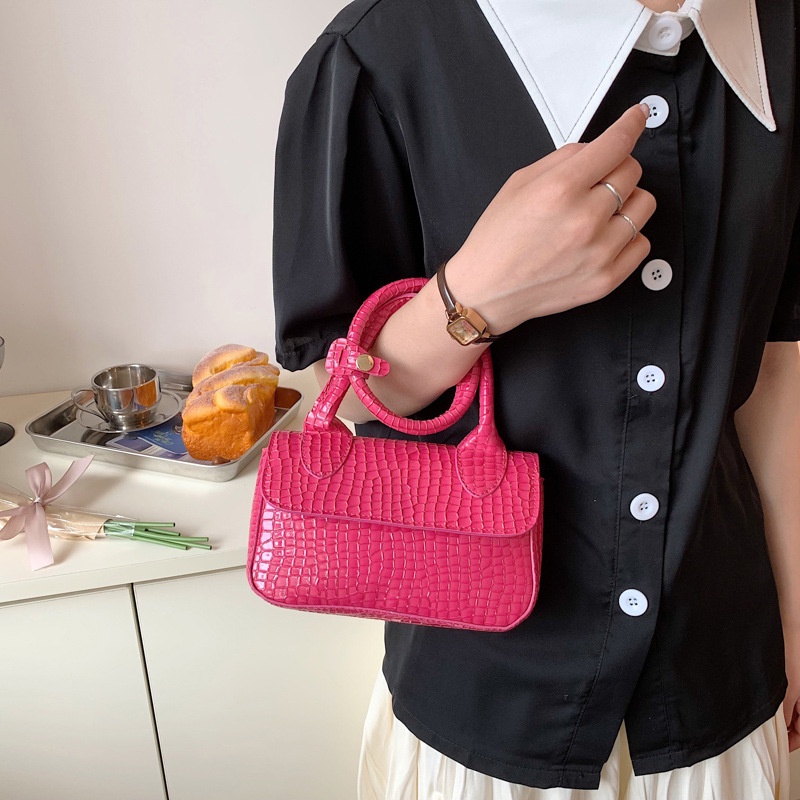 Túi Xách JASMIN NOIR nữ họa tiết da cá sấu thời trang