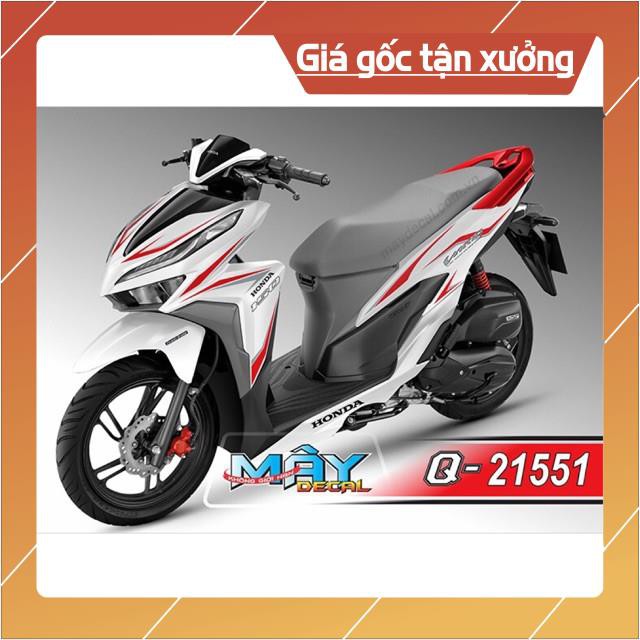 Tem rời vario dăn xe trắng 21551 3 lớp ko bay màu