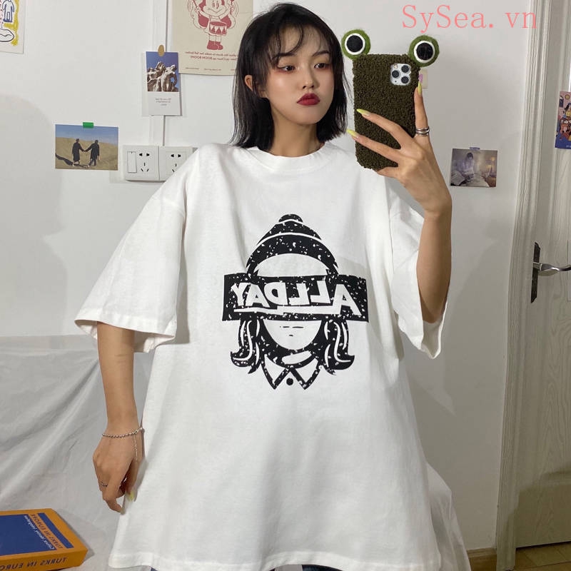 Áo Thun Tay Ngắn Dáng Rộng Phong Cách Hàn Quốc Trẻ Trung Cho Nữ áo thun trơn tay cộc