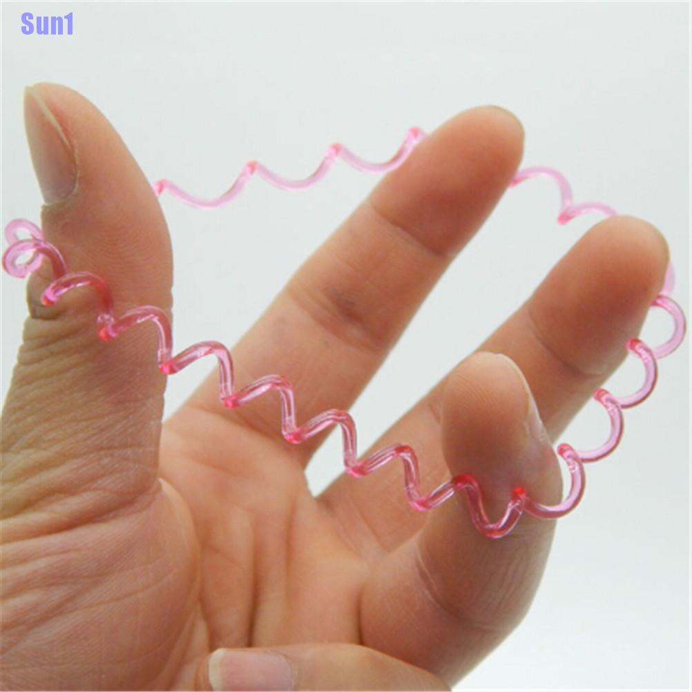 [Hàng mới về] Bộ 10 sợi dây thun cột tóc kiểu lò xo bằng nhựa cao cấp