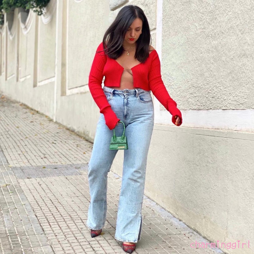 Áo Khoác Cardigan Dệt Kim Tay Dài Thời Trang Cho Nữ