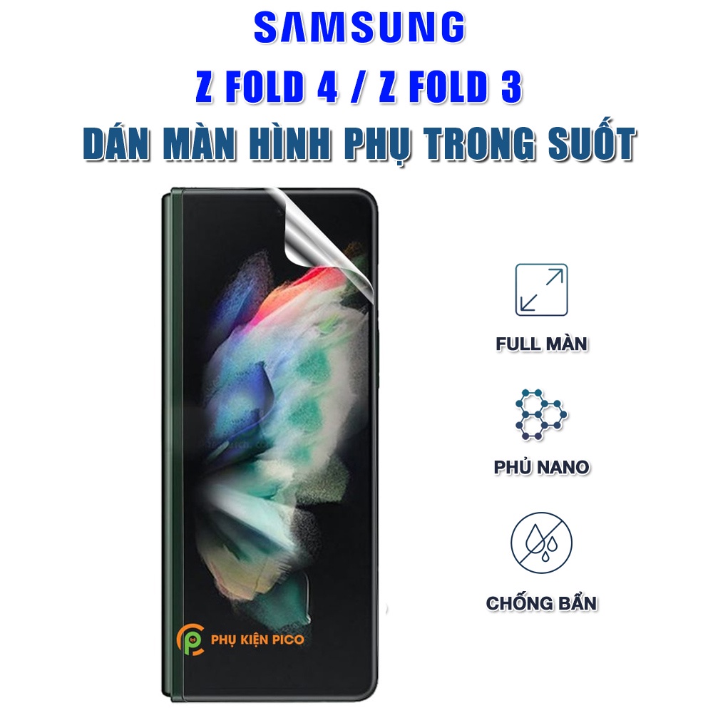 Dán màn hình Samsung Z Fold 3 / Z Fold 4 full màn hình ngoài dẻo trong suốt - Dán dẻo Samsung Galaxy Z Fold 3
