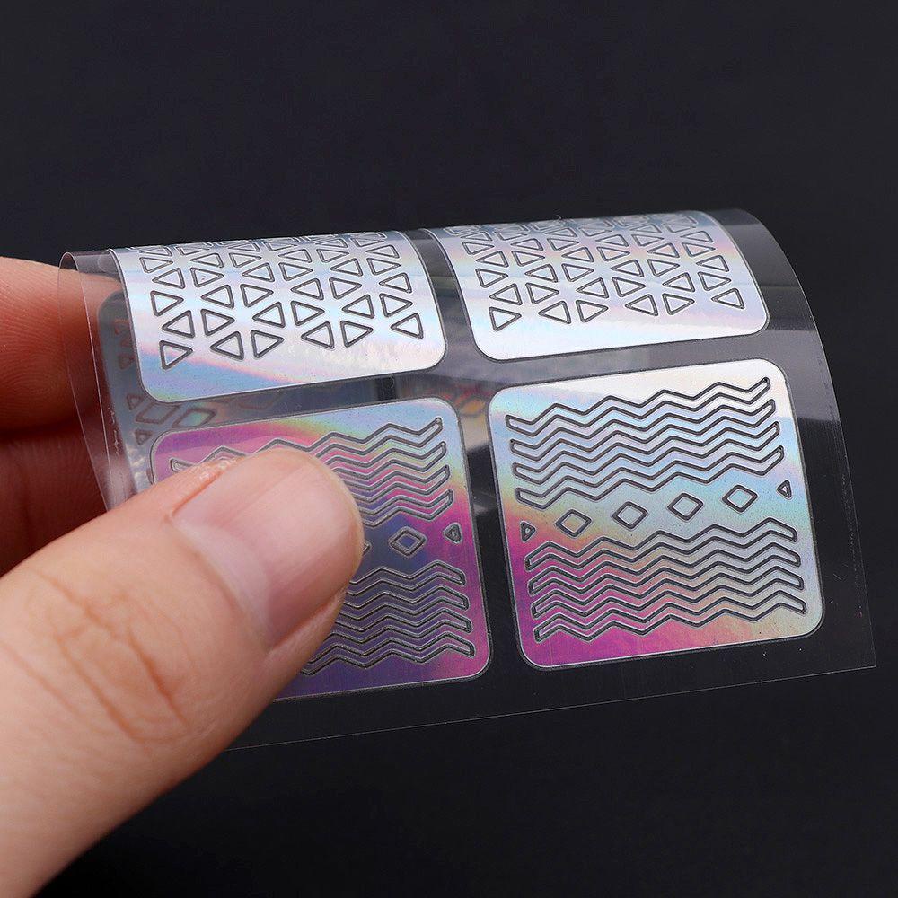 Miếng Dán Móng Tay Họa Tiết Lưới 3D Sáng Tạo