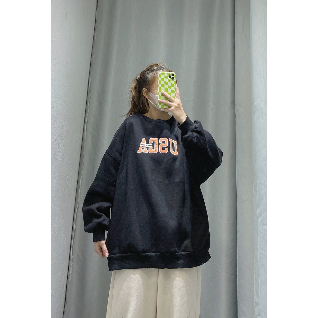 ÁO NỈ CỔ TRÒN CHỮ USCA | BigBuy360 - bigbuy360.vn