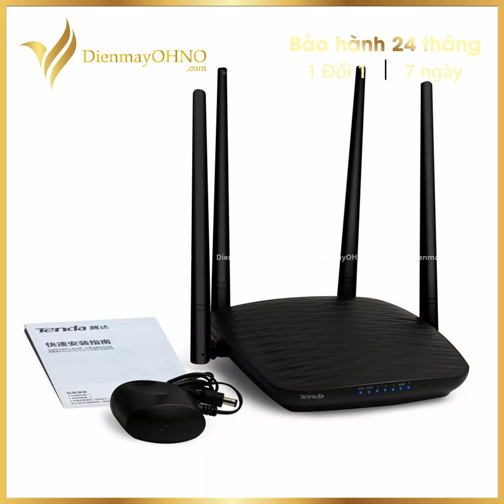 Bộ Thiết Bị Cục Phát WIFI TENDA AC5 4 Râu Xuyên Tường Router WIFI 5Ghz Moden Modern Moderm Modem Wifi 5G 2 Băng Tần