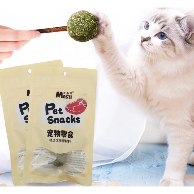 Cỏ Mèo, Catnip, Cỏ Bạc Hà, Kẹo Mút Cỏ Mèo Pet Snack