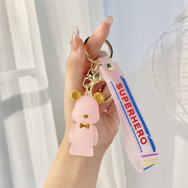 Móc khoá gấu hàn quốc dễ thương  hot trend tiktok phụ kiện túi xách MK31 - Shin Store