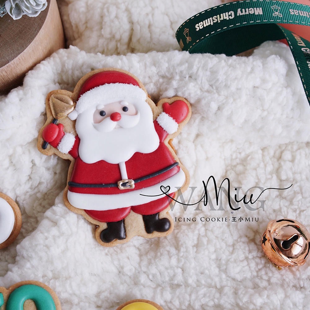 Phim hoạt hình ông già Noel Bánh quy khuôn cuộn sóng kem kem sáng tạo Bánh quy khuôn