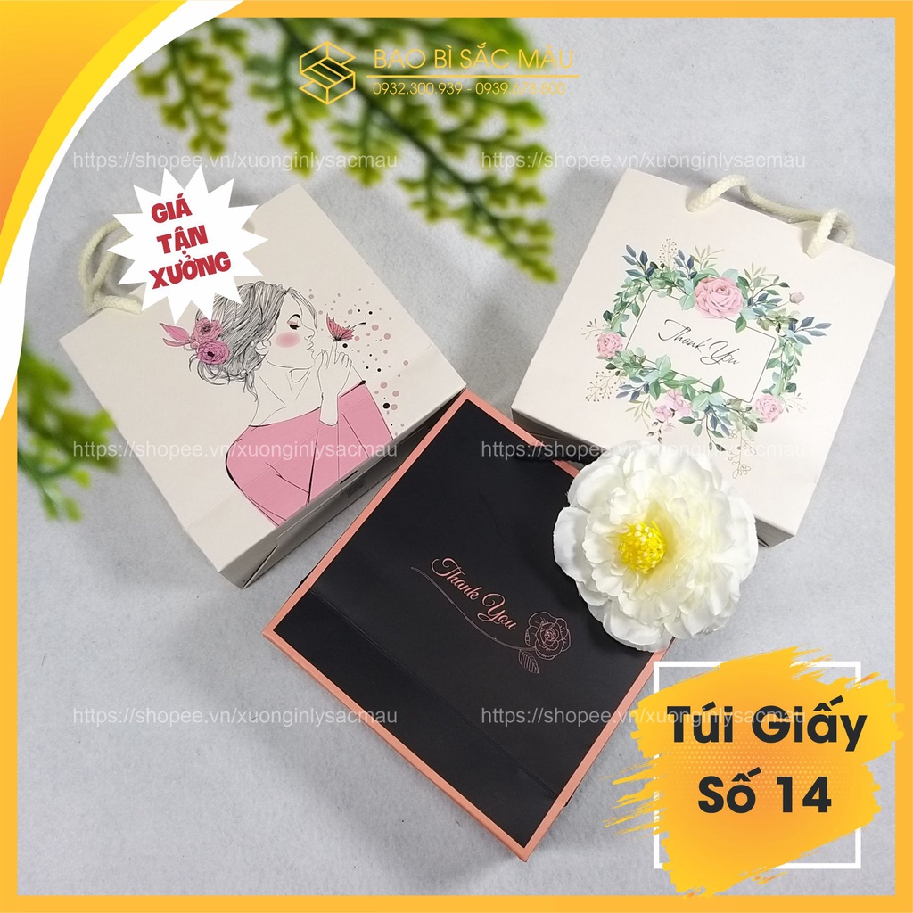 5 Túi giấy vuông- túi Thankyou đựng quà tặng, nước hoa, mỹ phẩm, phụ kiện.... - Túi giấy số 14