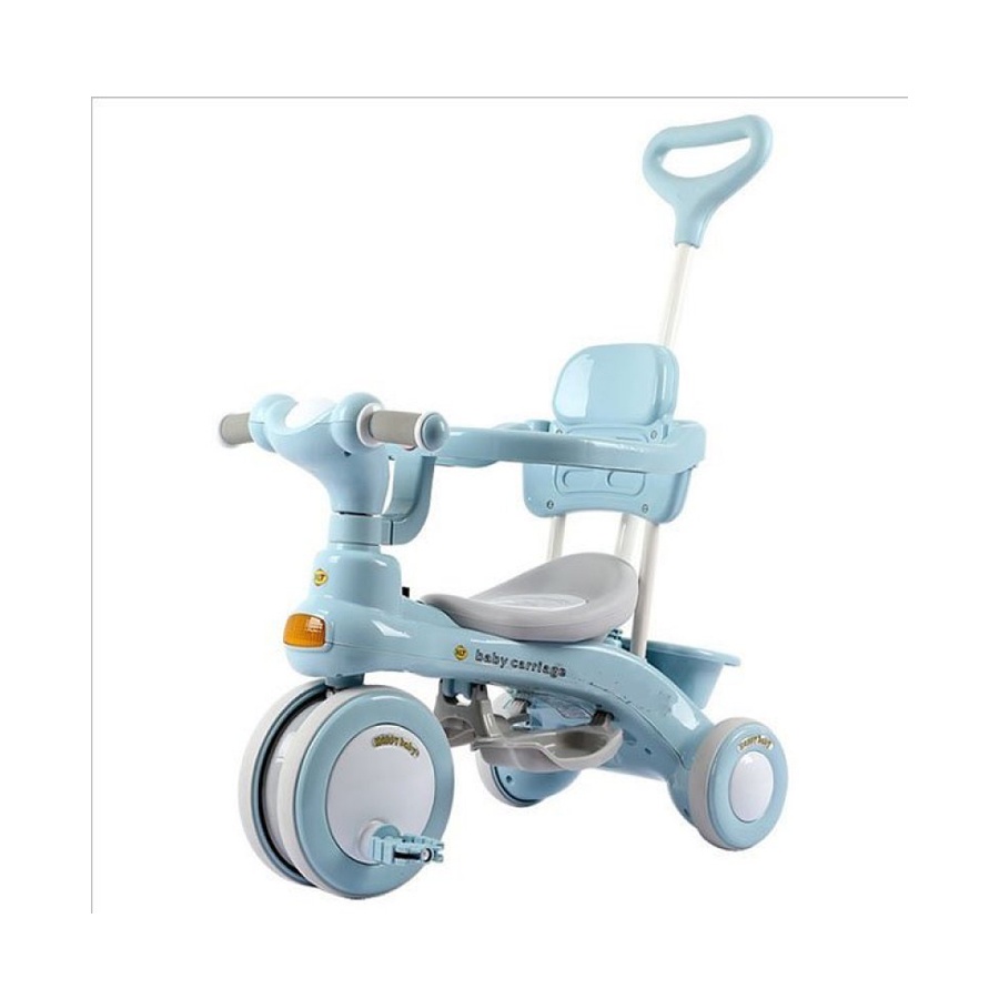 Xe đẩy cho bé kiêm xe chòi chân 618, xe đạp 3 bánh, có khung bảo vệ, an toàn cho bé - Bảo hành 12 tháng