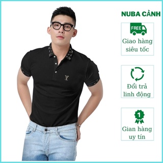 Áo thun nam cổ bẻ,chất vải polo cao cấp,ao phông màu đen AT 62