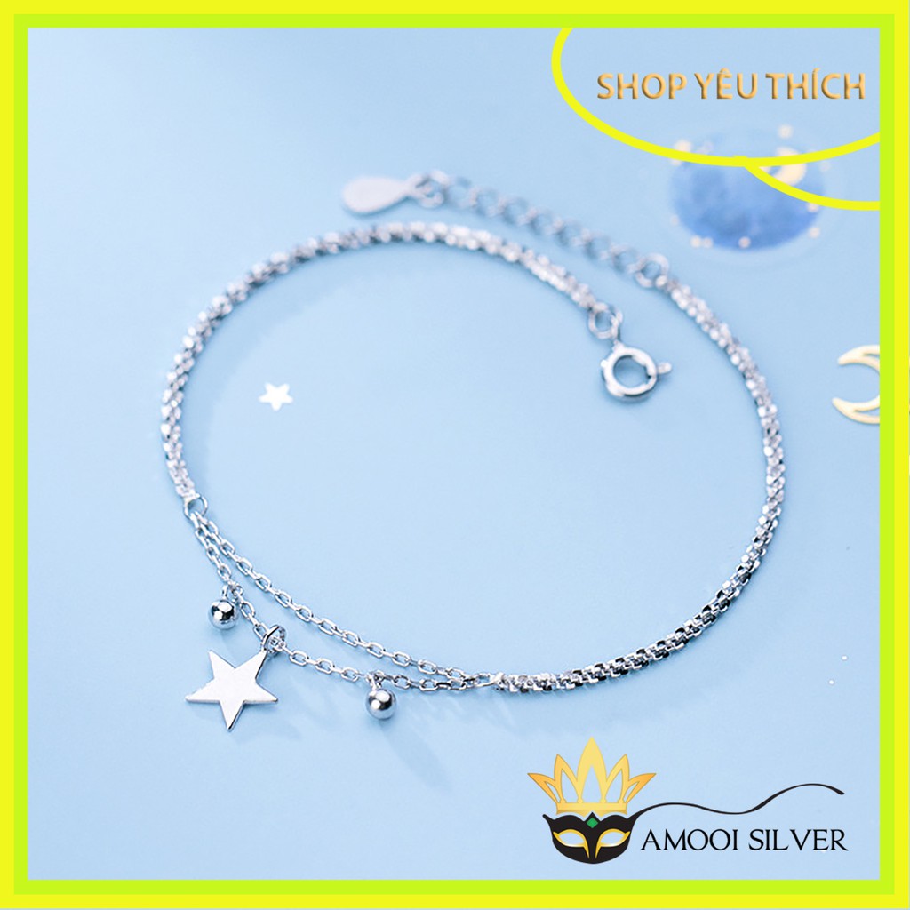 Lắc tay bạc S925 sequin ngôi sao - Amooi Silver AT70