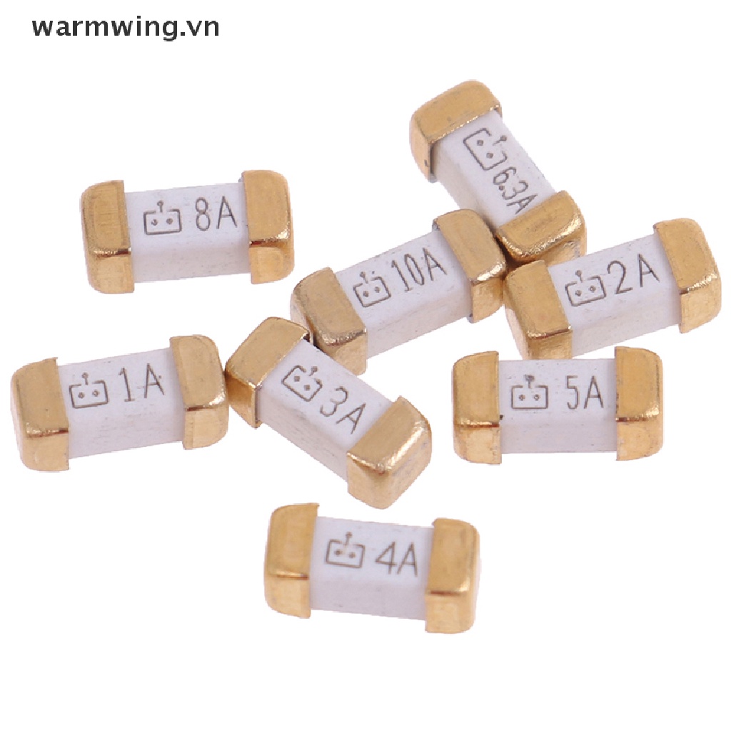 10 chiếc chân vàng 1808 125v 0451 SMD thổi nhanh cầu chì cực nhanh 1a đến 10A