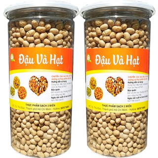 1Kg đậu nành sấy chín giòn ngon - 2 hũ nắp nhôm hiệu TPS