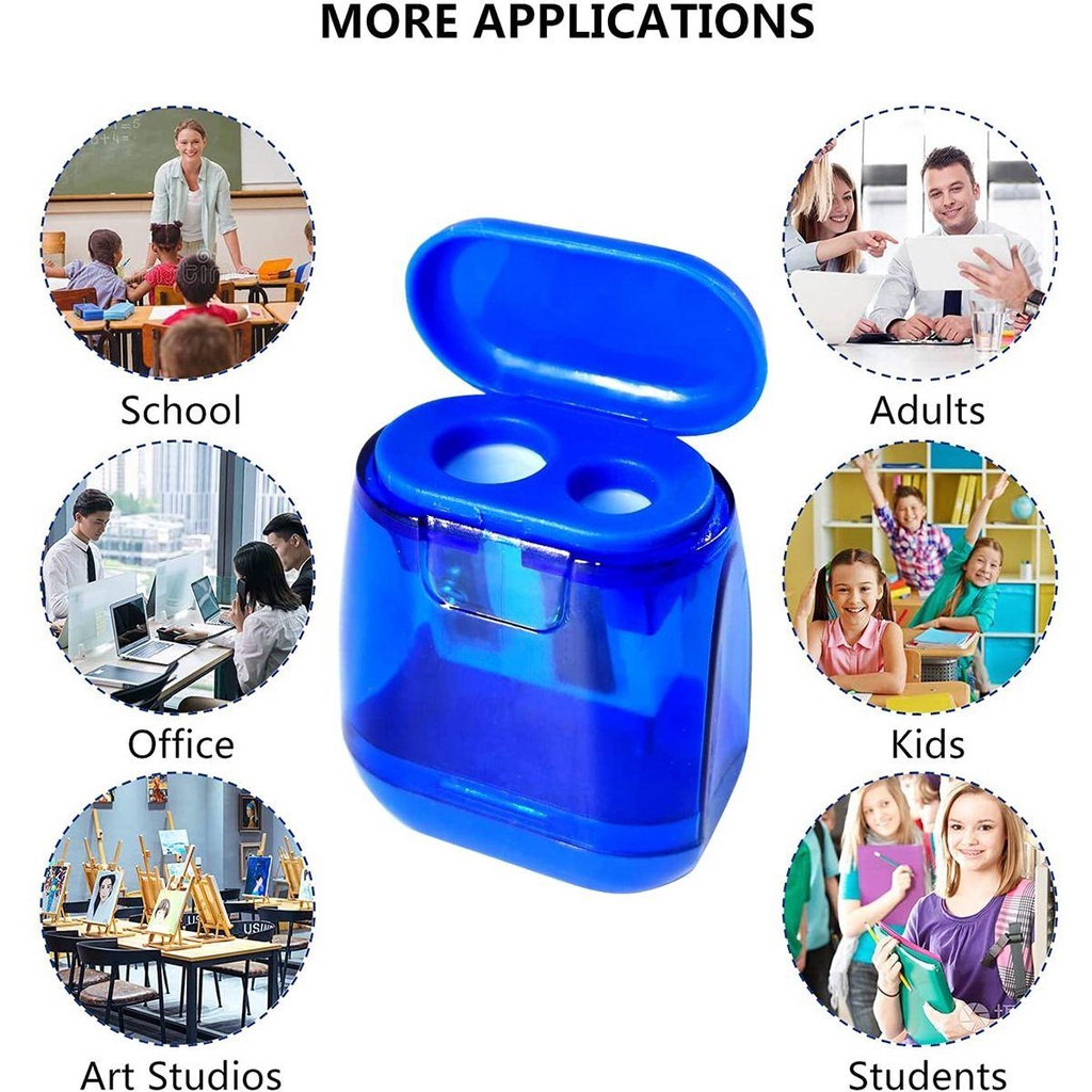 Gọt Bút Chì Hai Lỗ Cầm Tay Dành Cho Trẻ Em Và Người Lớn