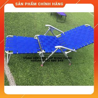 [GIÁ SỈ] Ghế bố dây bản to khung nặng 9.5kg cao cấp(khung bạc trắng)_Võng Xếp Thảo Điều