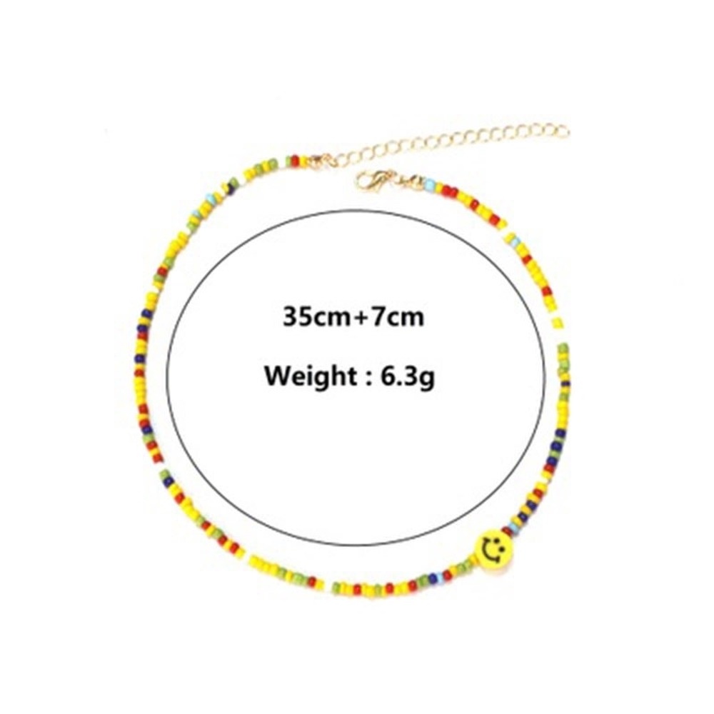 Vòng Cổ Hạt Mặt Cười Phong Cách Bohemian Quyến Rũ Dành Cho Nữ