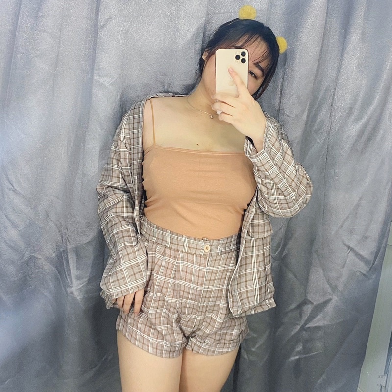 set vest quần ngắn 3 món bigsize
