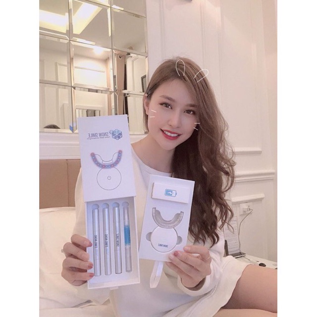 SET MÁY NGẬM TRẮNG RĂNG SNOWSMILE (cam kết hàng chính hãng 100%)