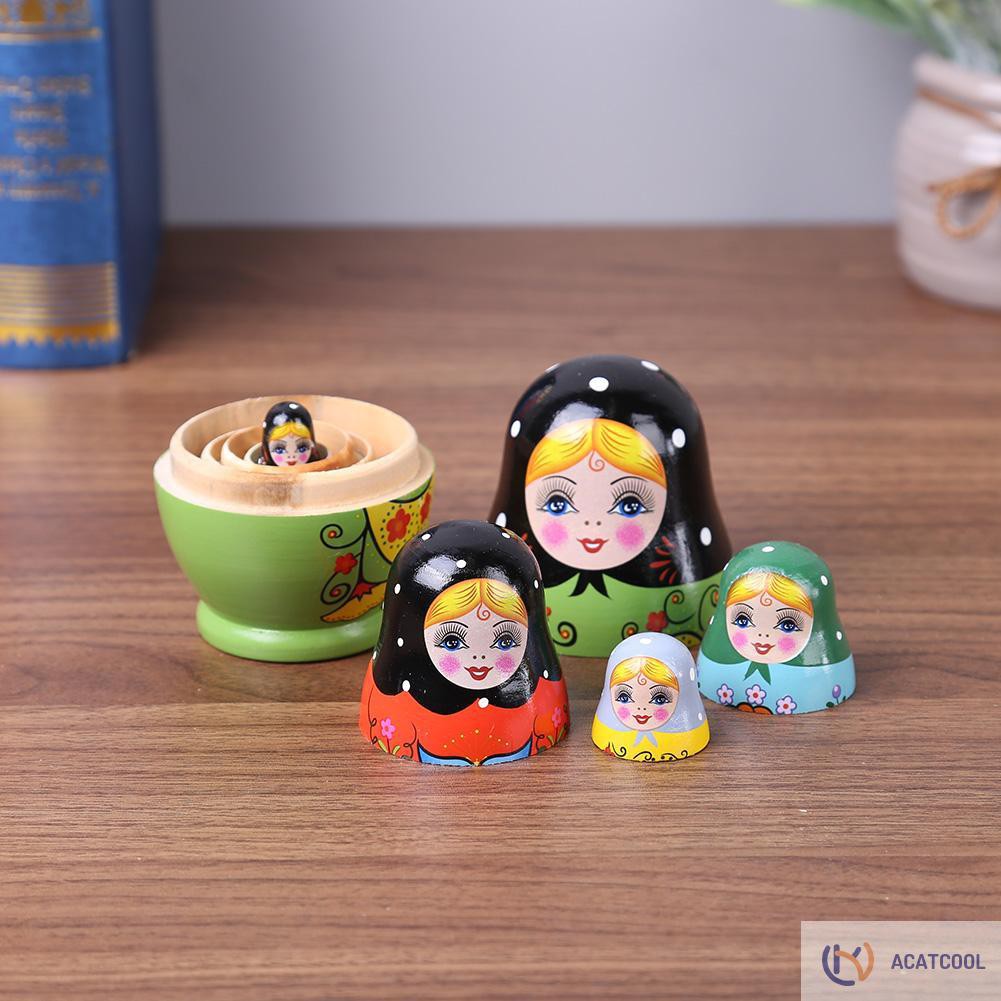 1 Bộ Búp Bê Nga Matryoshka Bằng Gỗ