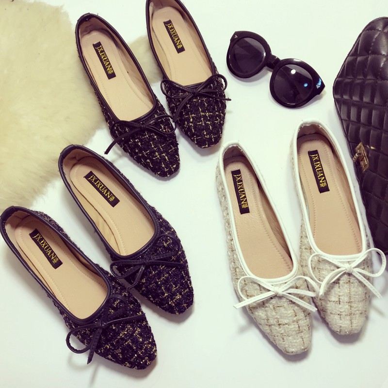 Giày Búp Bê Mũi Vuông Phối Nơ Xinh Xắn Dành Cho Nữ | BigBuy360 - bigbuy360.vn