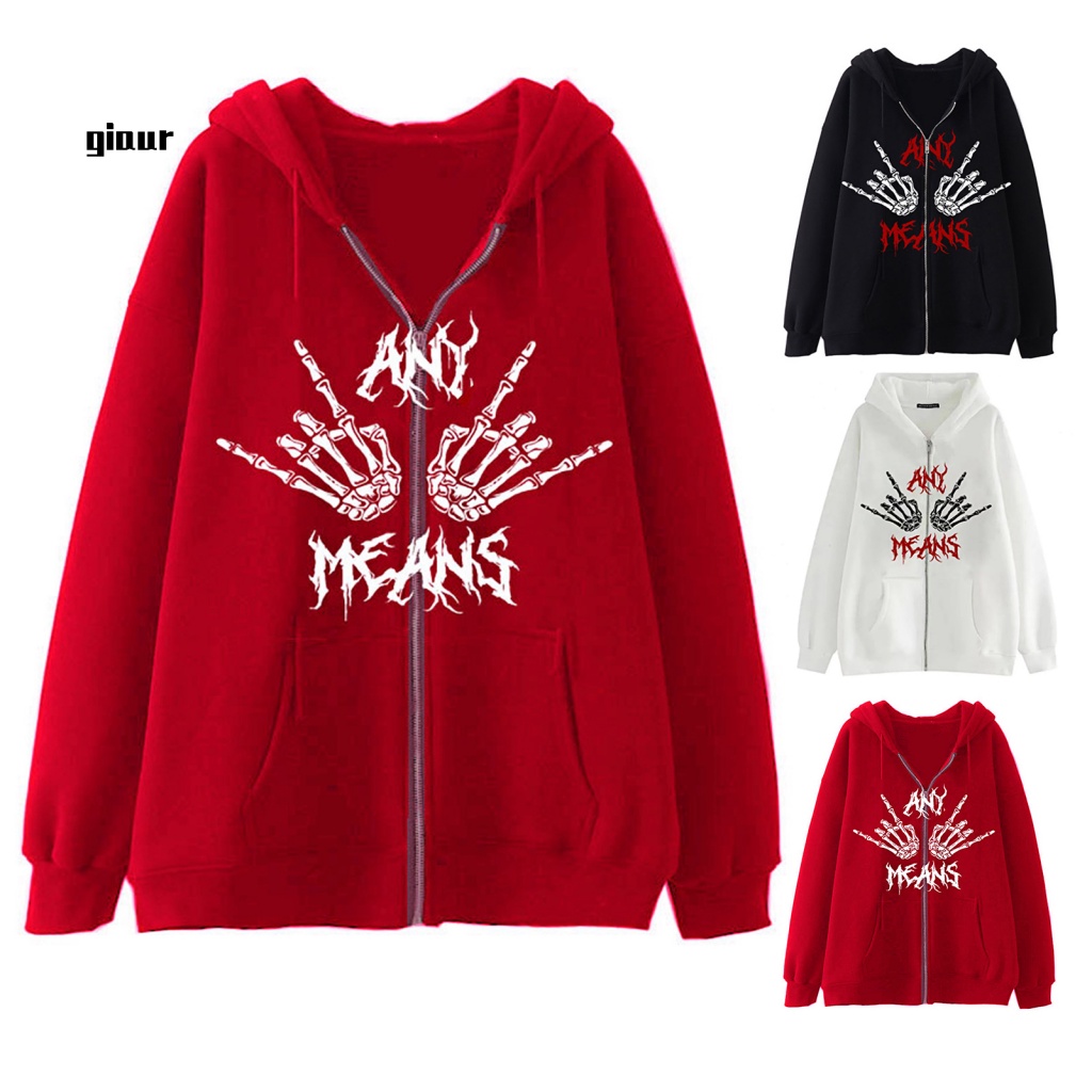 Áo Khoác Hoodie Phối Màu Tương Phản Kiểu Halloween Cá Tính